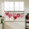 1 Pieza Patrón Multicolor Cortina Corta Cortina de Cocina Media Cortina Transfronteriza Decoración de Ventana Pequeña Poliéster Algodón