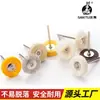 Roda Pequena de Pano com Cabo, Roda de Pano Amarela de Feltro de Lã, Escova de Polimento para Metal e Aço Inoxidável, Ferramenta de Esmerilhamento Elétrico Escova de Polimento Espelhado