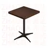 Mesa Cuadrada de Color Nogal para Uso Doméstico, Mesa de Comedor para Uso Comercial, Mesa de Comedor de Madera Maciza para Restaurantes, Mesa de Comedor de Pizarra para Restaurantes de Comida Rápida