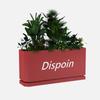 Caja de flores de hierro forjado de acero inoxidable para exteriores departamento de ventas macizo de flores municipal plaza comercial jardinera para árboles valla macetero