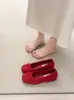 Sapatilhas Francesas Redondas Suaves Baixas 2026 Novos Mocassins Rosa Retrô Outono Sapatos de Dirigir Femininos Tendência