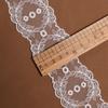 Accesorios de Encaje Bordado de Malla de Algodón, Tela de Malla para Ropa de Mujer, Ribete de Encaje de Doble Borde de 6 cm, Venta al por Mayor