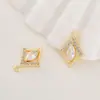 Accesorios de joyería semiacabados al por mayor material metal incrustado circonita diamante colgante diy collar pulsera pendientes colgante