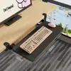 Bandeja para teclado, instalación sin taladro, clip de riel deslizante de cajón, tablero de extensión para escritorio de computadora, soporte de almacenamiento de ratón debajo del escritorio