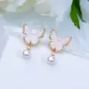 Aretes de Perla de Agua Dulce de Cristal de Hielo Triturado para Mujer Aretes de Plata de Ley S925 Nicho Gama Alta Nuevo Estilo Aretes de Perla Venta al por Mayor