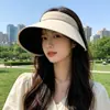Sombrero de Sol para Ciclismo de Primavera y Verano para Mujeres, Ala Ancha de Terciopelo Negro de Goma, Sombrero Solar Anti-UV para Ciclismo al Aire Libre