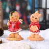 Adornos de Hombre de Jengibre Navideño, Decoraciones de Resina de Dibujos Animados para Habitaciones Infantiles, Regalos Navideños, Accesorios para Crear Ambiente