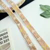 Encaje estilo minoría étnica con patrones geométricos, utilizado para decoración de ropa, proyectos de manualidades DIY y como accesorios para bolsos; directo de fábrica, en stock