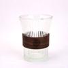 Corsé taza de órgano cubierta aislante veta de madera patrón vertical taza de café de vidrio vintage taza para bebidas té con leche agua taza con LOGOTIPO imprimible
