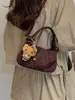 Bolso de mano retro con pliegues mate en forma de nube para mujer, nueva colección otoño 2026, con diseño retorcido, simple y versátil, se puede llevar como bolso de mano o como bolso cruzado