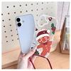Hombre de jengibre navideño Lanyard cruzado para iPhone 17 Funda para teléfono Adecuado para Apple 15Promax Anticaídas Transparente Suave
