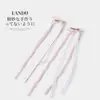 Pinza para el Cabello de Encaje con Lunares y Lazo Perla Pinza Lateral Simple Elegante Versátil Pinza de Pico de Pato Lujo Ligero Accesorio para el Cabello de Nicho para Mujeres