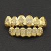 Europeo y Americano 18K chapado en oro diamante oro brackets poker Diamante debajo de ocho diamantes hombres y mujeres hip hop brackets joyería comercio exterior transfronterizo