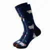 Calcetines de Media Pantorrilla con Estampado de Animales de Dibujos Animados, Absorbentes del Sudor, Casuales, Versátiles, Personalizados desde la Fábrica de Origen para Aliexpress y Amazon