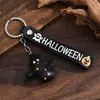 Chaveiros de Halloween para atacado transfronteiriço no exterior, pingentes de abóbora, fantasma e bruxa de desenho animado engraçados, pequenos presentes de feriado