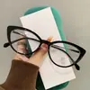 Armazón de Gafas Retro Moderno Cat-Eye para Miopía, Graduación Personalizable, Luz Azul Anti-Reflejo, Gafas Cat-Eye Estilo Francés, Herramienta Mágica Sin Maquillaje que Hace que el Rostro Parezca Más Pequeño