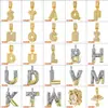 Xi Yin Transfronterizo Europa y América ins Moda Personalidad Hip Hop Colgante Perforado Cobre Microincrustado Circonita Colgante de Cobre de 26 Letras