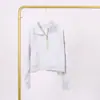 Moletom Lulu com Gola Alta e Meio Zíper com Etiqueta, Em Estoque Entrega Direta, Etiqueta Dourada, Zíper Dourado, Moletom Casual Solto Curto de Fleece