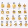 Cuentas huecas de micro incrustación de circón de colores de oro antiguo de 18k para hacer pulseras y collares de cristal DIY, cuentas de joyería para pulseras con cuentas