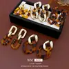 Pendientes de Botón Geométricos con Cadena Degradada de Aguja Plateada Pendientes de Temperamento Versátiles de Moda Pendientes de Nicho Simples de Gama Alta Fabricante