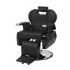 Sillón de Barbero Negro Personalizado, Silla Hidráulica de Bomba Grande para Salón de Peluquería, Sillón de Peluquería con Reposabrazos de Acero Inoxidable