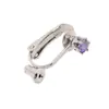 Clip para oreja en forma de U de acero inoxidable set de pendientes sin perforación pendientes de circonita Súper Brillantes accesorios para joyería DIY convertidor de clip para oreja