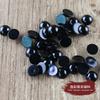 Olhos de Pelúcia Plástico Artesanal Acessórios para Nariz Olho Olho Feijão Preto Redondo Olho Fundo Plano Olho Preto Total Olho para Arte DIY