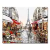 Pintura al óleo digital DIY pintura decorativa pintada a mano sin marco directa para fabricantes al por mayor 6154 amor en París