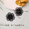 Parches de Tela de Organza Adhesivos Negros con Encaje para Reparación de Ropa Parches para Reparación de Pantalones Decoración Bordado Flor Mariposa Apliques