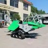 Cosechadora Pequeña de Orugas de Goma para Colinas y Parcelas Pequeñas, Máquina Doméstica Automática para Trillar Granos