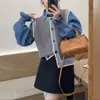 Colete Tricotado Estilo Academia para Mulheres, Suéter de Gola Redonda Outono e Inverno, Top Colete Interno para Mulheres, Camada de Alto Padrão