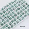 Dongzhou Crystal 6*8 Tachuelas Pequeñas Redondas para Uñas, Forma Oblonga con Esquinas Redondeadas, Base Puntiaguda, Strass de Vidrio K9 Super Brillante, Accesorios para Joyería DIY