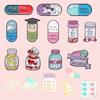 Amazon Hot Selling Série Médica Combinação Criativa Broche Pílulas Personalizadas Forma de Cápsula Acessórios terno Crachá
