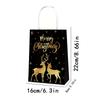 Bolsa Tote de Bronzear Frente e Verso Moda Sensação de Alto Padrão Bolsa de Presente para Festa de Véspera de Natal Bolsa de Embalagem de Papel Kraft em estoque