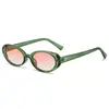 Gafas de Sol Retro Ovaladas de Marco Pequeño con Personalidad de Venta Caliente Transfronteriza Artículo Popular de Celebridad de Internet Xi Yin Europeas y Americanas Amazon