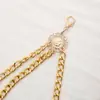 Venta al por mayor de fábrica otoño e invierno estilo coreano collar simple elegante de longitud media doble capa moneda conmemorativa cadena para suéter de mujer
