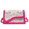 Bolsa Estilosa Retrô Estilo Nacional Nova Bolsa Quadrada Pequena Estampada Feminina Bolsa de Ombro da Moda para Mãe Bolsa Transversal Versátil