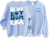 Sudadera de Algodón CVC con Estampado de Acción de Gracias para Mujer, Estilo Europeo y Americano, Algodón Colorido Casual Cómodo, Cuello Redondo, Mangas Regulares, Mangas Largas, Estilo Casual Japonés y Coreano