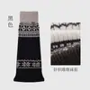 Set de calcetines de punto Fair Isle para mujer, calcetines térmicos de invierno, calcetines superpuestos estilo coreano, calcetines retro, calentadores de pantorrilla