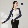 Roupas de Treino de Dança Moderna, Tops de Yoga Raglan de Manga Longa para Outono e Inverno, Roupas de Treino Corporal Usáveis no Dia a Dia para Mulheres