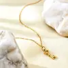 Moda Coreana Fofo Pingente de Cadeado e Chave para Casal Colar Aço Inoxidável Banhado a Ouro 18K Corrente Simples e Elegante para Clavícula Estilo Ins