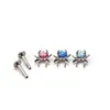 Set de Aretes Araña de Aleación de Titanio F136 con Ópalo Aurora Joyería de Perforación Personalizada de Alta Gama Clavos para Hueso de la Oreja Venta Caliente Transfronteriza
