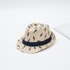 Sombrero de copa de venta caliente europeo y americano para hombre, ala pequeña, paja de papel, sombrero de jazz, sombrero de paja para el sol de verano, estampado de ballena, sombrero para el sol de playa