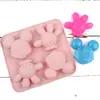 Luvas de Mouse Dubi de 4 Peças Molde de Bolo de Silicone Molde de Chocolate Artesanal Molde de Gesso para Aromaterapia Artesanal