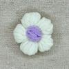 Lindo y Dulce Flor Puff Hecha a Mano Lana Crochet Pequeño Broche de Flor Flor Decorativa para Ropa Decoración para Bufanda Sombrero