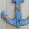Ancla Decorativa Azul Completo de 32 cm Mediterránea Decoración del Hogar Pared Decorativa Barra Decorativa Cafetería Tienda Ancla de Barco Decorativa