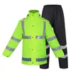 Capa de Chuva Refletiva Personalizada, Espessa e Quente, Conjunto Completo para Exterior para Corrida Noturna, Respirável, Impermeável, Visão Noturna, À Prova de Vento, Ciclismo, Refletivo para Corrida Noturna