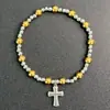 Pulsera de Acero Inoxidable con Cordón Elástico y Colgante de Corazón, Estilo Ins de Nueva Moda Transfronterizo, Regalo Especial para Novia en el Festival Qixi