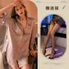 Lingerie Sexy Estilo Namorado Sedutora Camisa Sexy Tamanho Grande Roupão Uniforme Cardigã Tentação Roupa de Dormir Seduzindo Sem Fundo