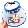 Chapéu de Sol Ultraman para Meninos e Crianças Chapéu com Proteção Solar Desenho Animado Fofo Chapéu de Sol Anti-UV de Verão para Meninos e Meninas